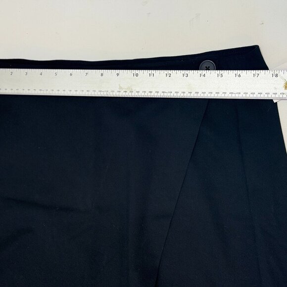 SO Skirt Women's Size XL Black Faux Wrap Mini Length Y2K Stretchy Fabric Goth - Picture 5 of 12